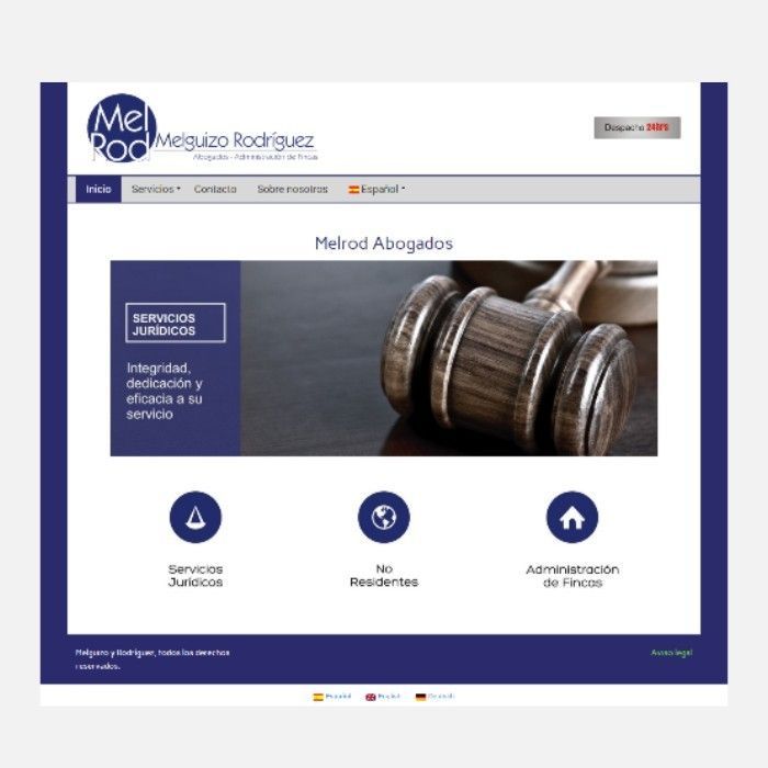 página web abogados